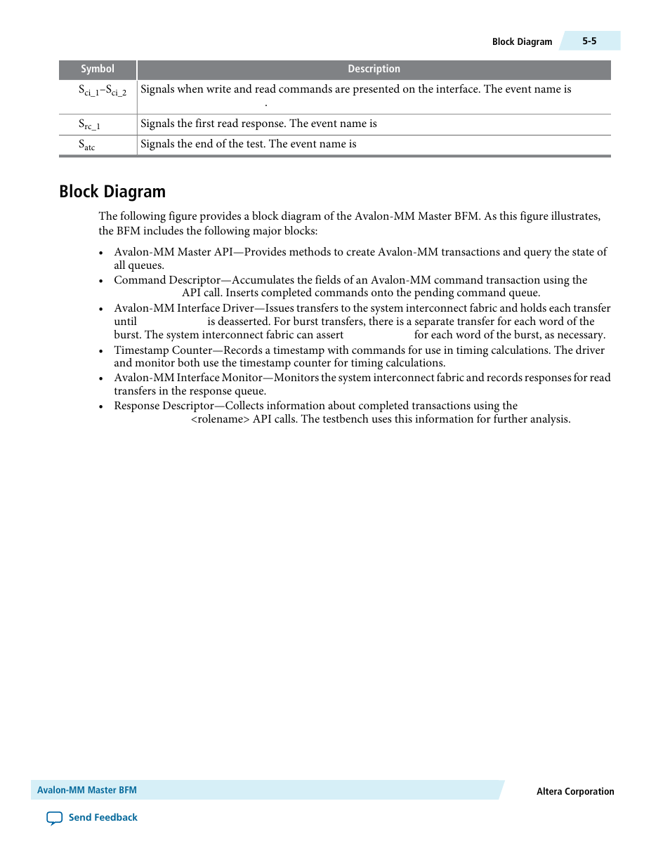 Block diagram, Block diagram -5 | Altera Avalon Verification IP Suite User Manual | Page 27 / 224