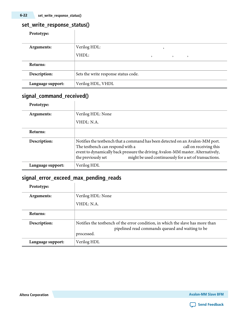 Set_write_response_status(), Signal_command_received(), Signal_error_exceed_max_pending_reads | Altera Avalon Verification IP Suite User Manual | Page 70 / 224