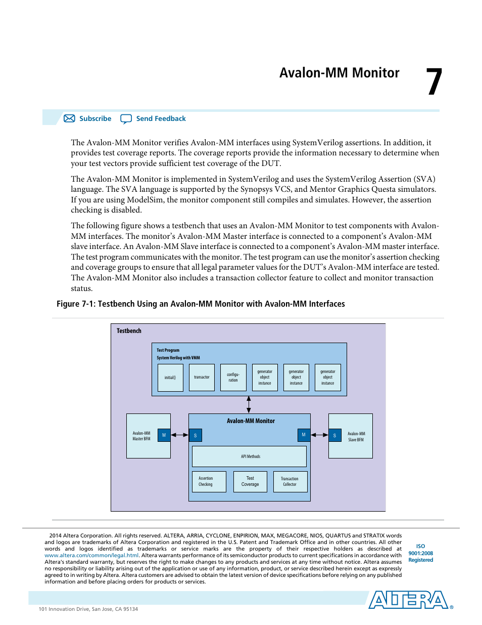 Avalon-mm monitor, Avalon-mm monitor -1 | Altera Avalon Verification IP Suite User Manual | Page 73 / 224