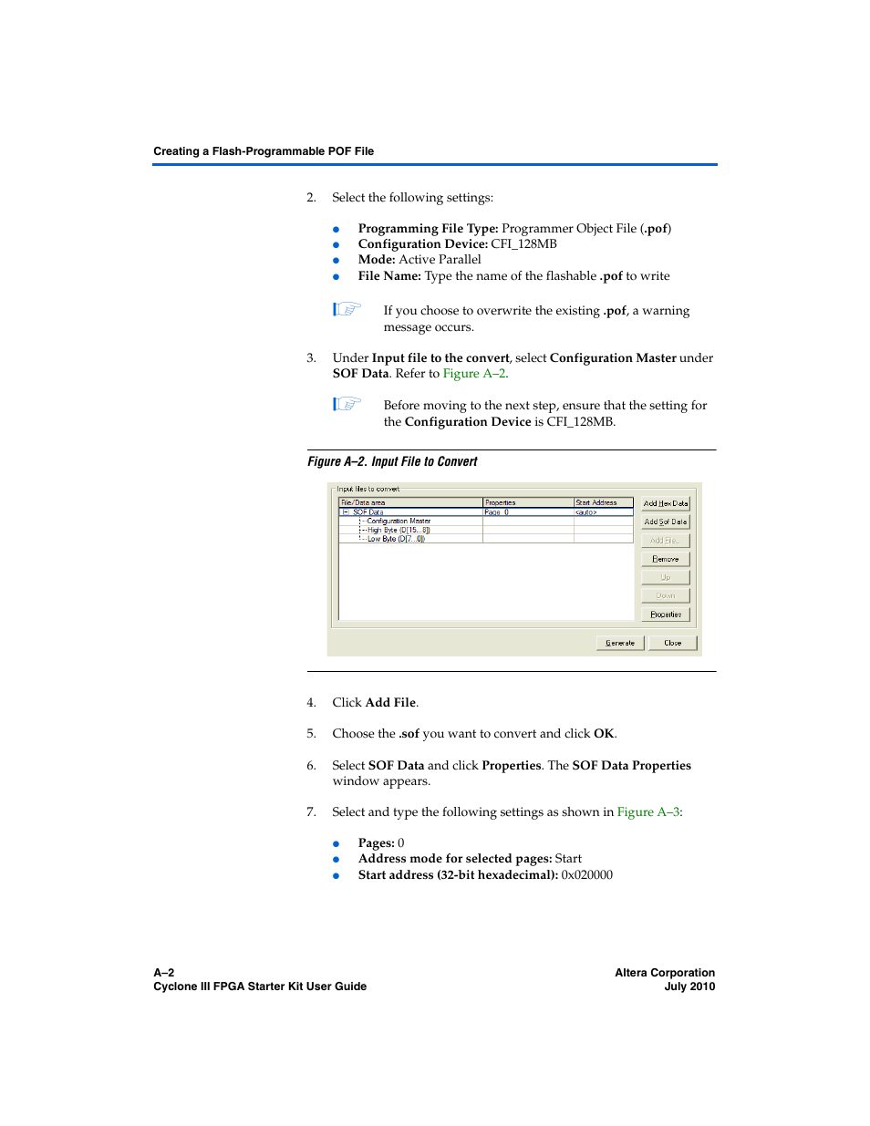 Altera Cyclone III FPGA Starter Kit User Manual | Page 28 / 36