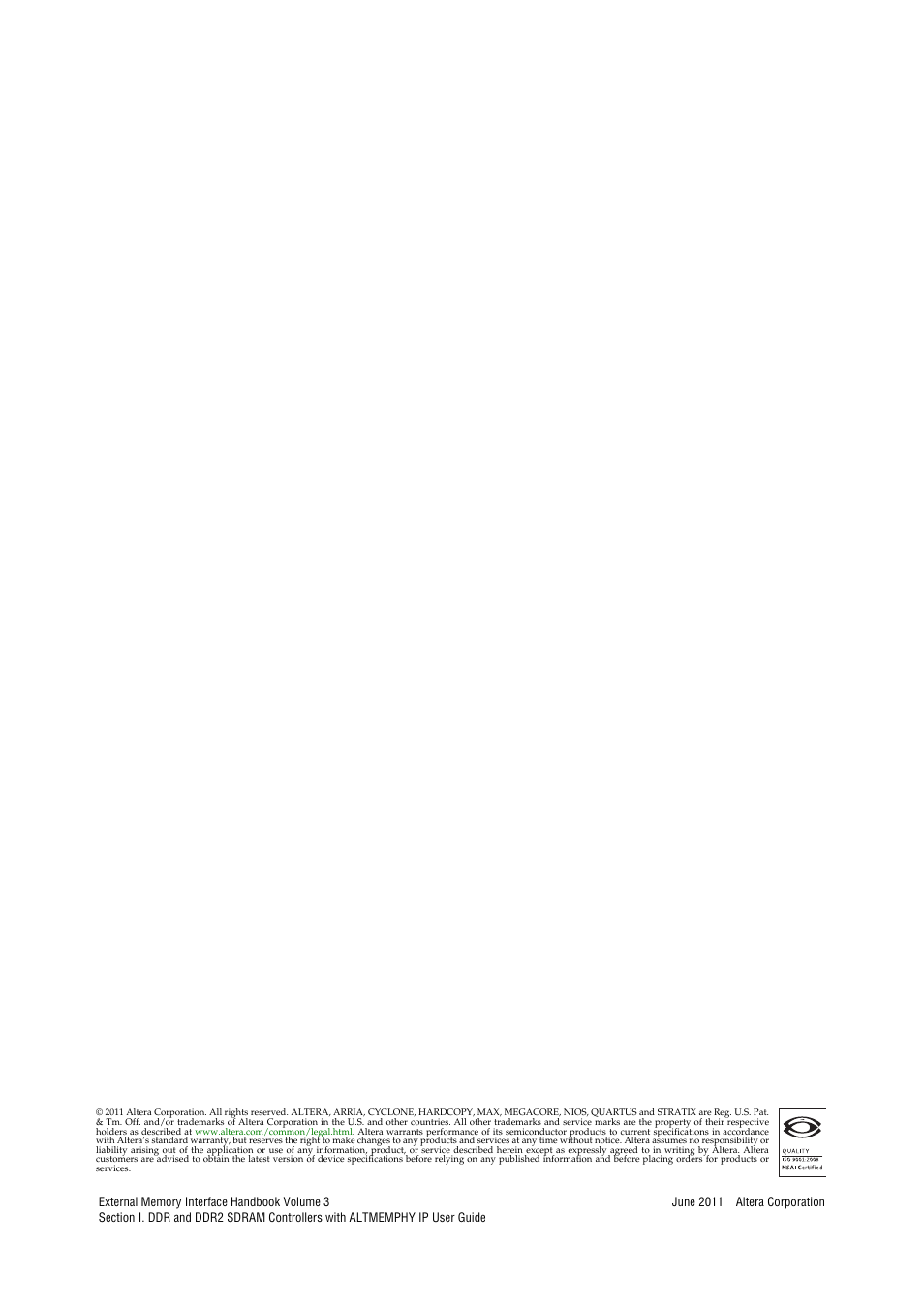 Altera DDR SDRAM High-Performance Controllers and ALTMEMPHY IP User Manual | Page 2 / 140