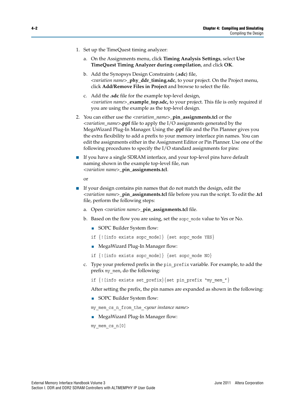 Altera DDR SDRAM High-Performance Controllers and ALTMEMPHY IP User Manual | Page 44 / 140