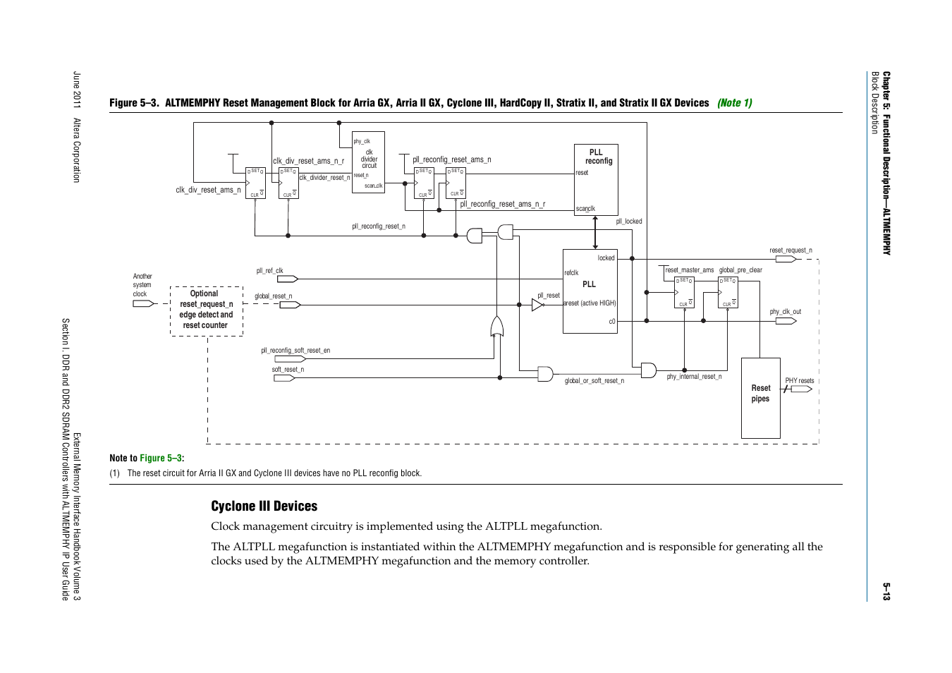Cyclone iii devices, Cyclone iii devices –13 | Altera DDR SDRAM High-Performance Controllers and ALTMEMPHY IP User Manual | Page 59 / 140