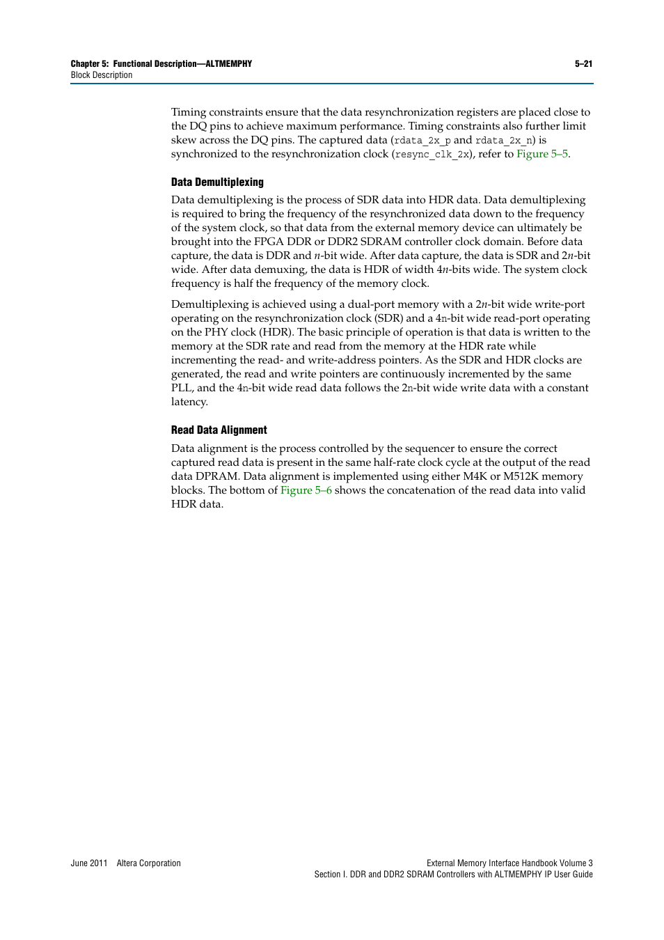 Altera DDR SDRAM High-Performance Controllers and ALTMEMPHY IP User Manual | Page 67 / 140