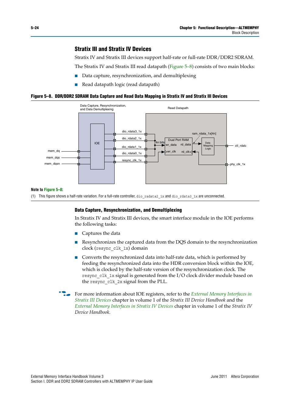 Stratix iii and stratix iv devices, Stratix iii and stratix iv devices –24 | Altera DDR SDRAM High-Performance Controllers and ALTMEMPHY IP User Manual | Page 70 / 140