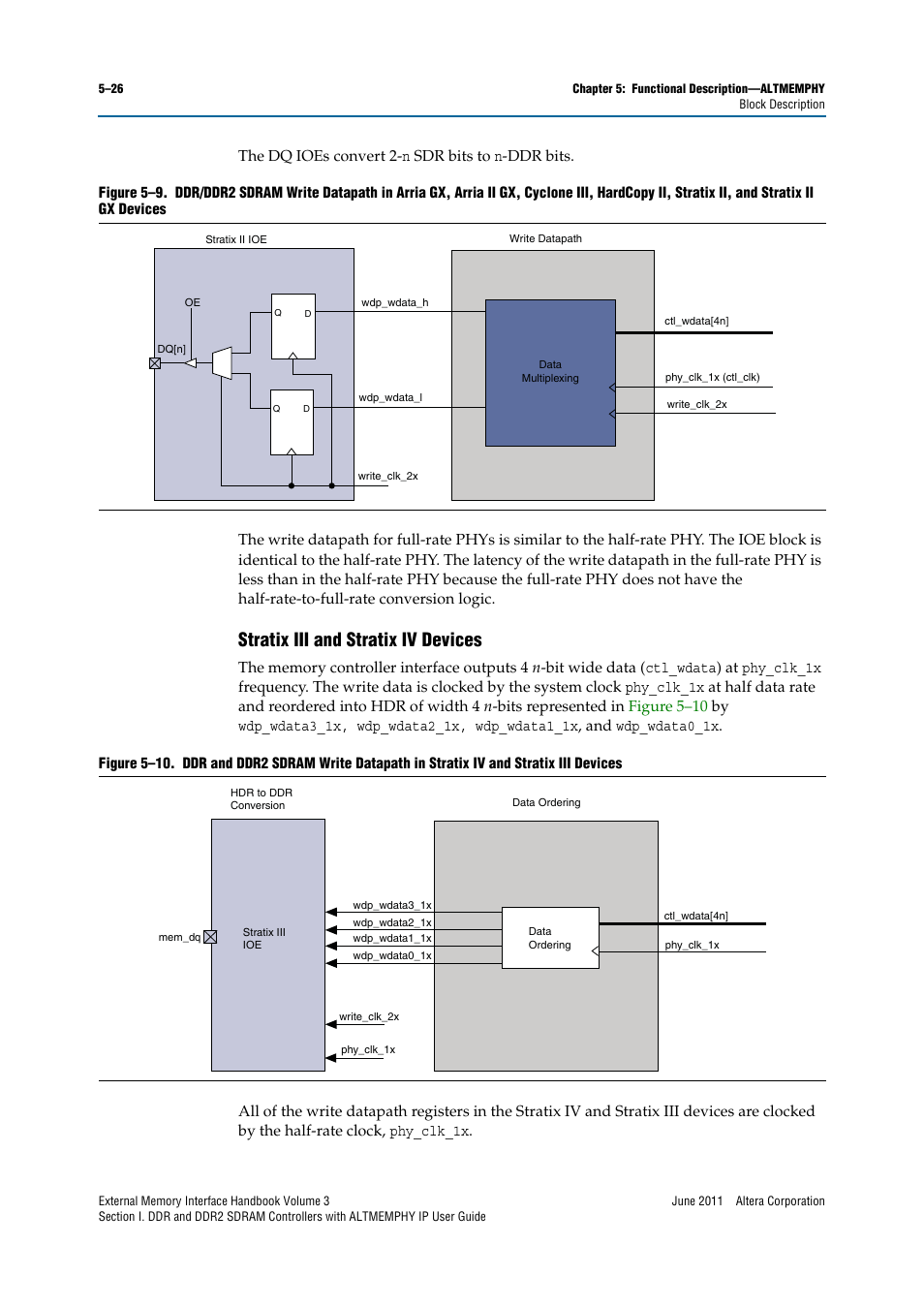 Stratix iii and stratix iv devices, Stratix iii and stratix iv devices –26 | Altera DDR SDRAM High-Performance Controllers and ALTMEMPHY IP User Manual | Page 72 / 140