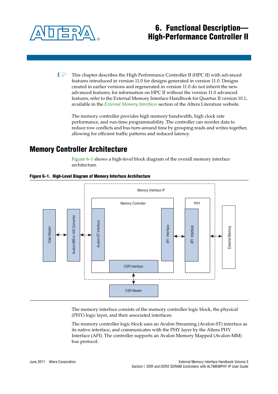 Memory controller architecture, Memory controller architecture –1 | Altera DDR SDRAM High-Performance Controllers and ALTMEMPHY IP User Manual | Page 95 / 140