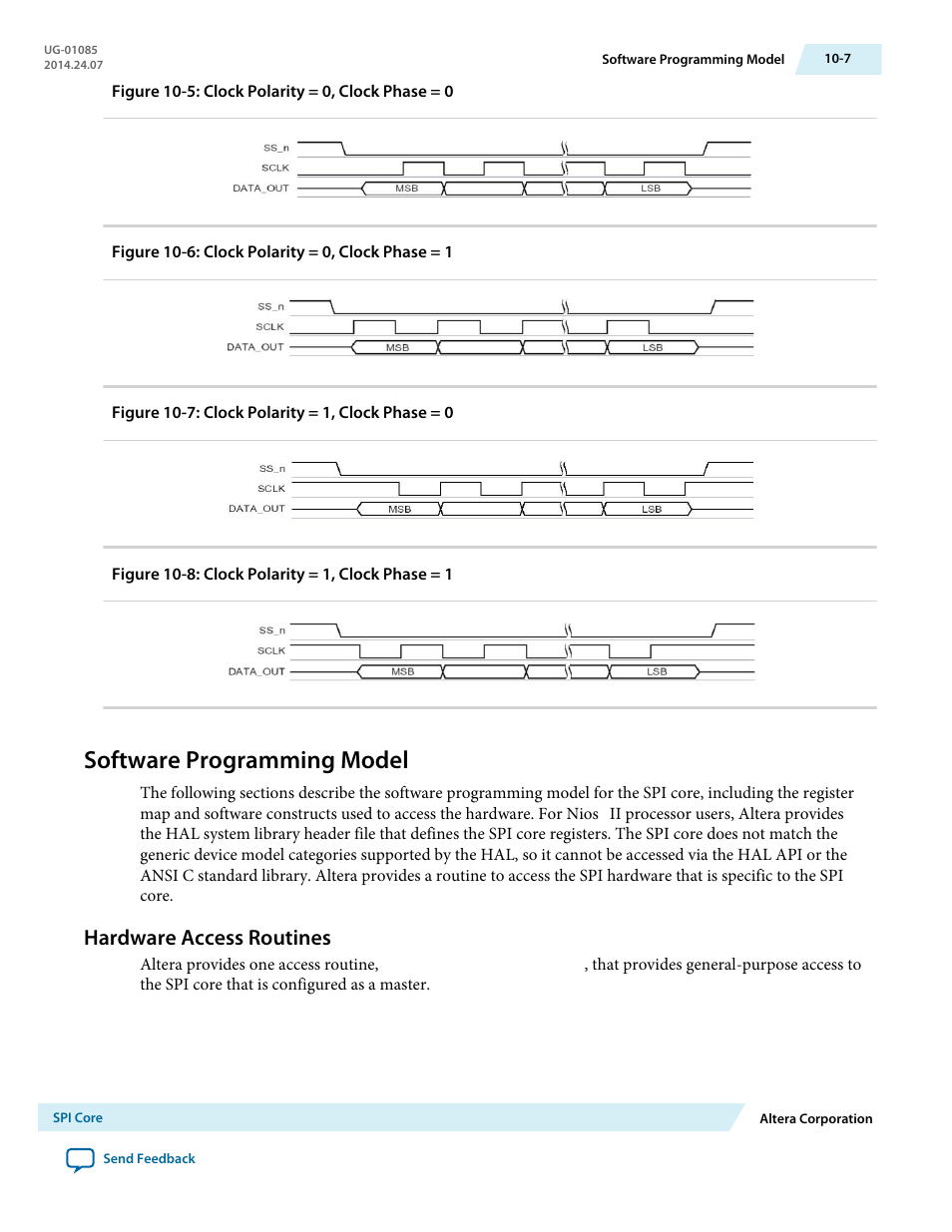 Software programming model, Hardware access routines, Software programming model -7 | Hardware access routines -7 | Altera Embedded Peripherals IP User Manual | Page 113 / 336