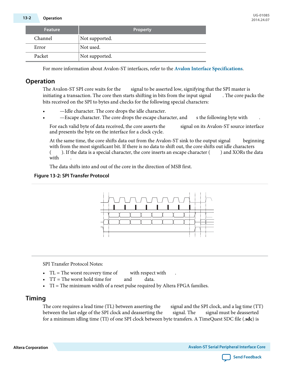 Operation, Timing, Operation -2 | Timing -2 | Altera Embedded Peripherals IP User Manual | Page 132 / 336