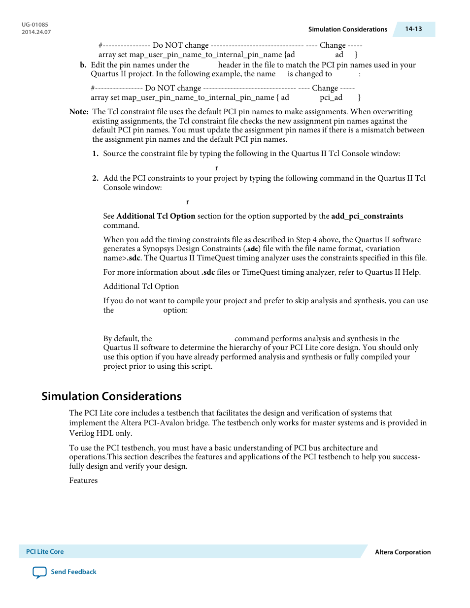 Simulation considerations, Simulation considerations -13 | Altera Embedded Peripherals IP User Manual | Page 147 / 336