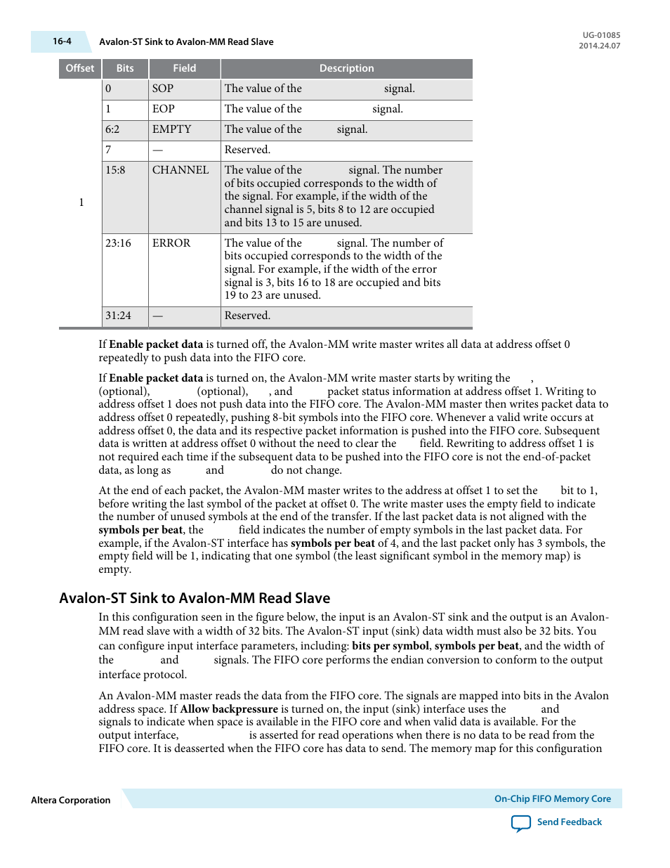 Avalon-st sink to avalon-mm read slave, Avalon-st sink to avalon-mm read slave -4 | Altera Embedded Peripherals IP User Manual | Page 159 / 336