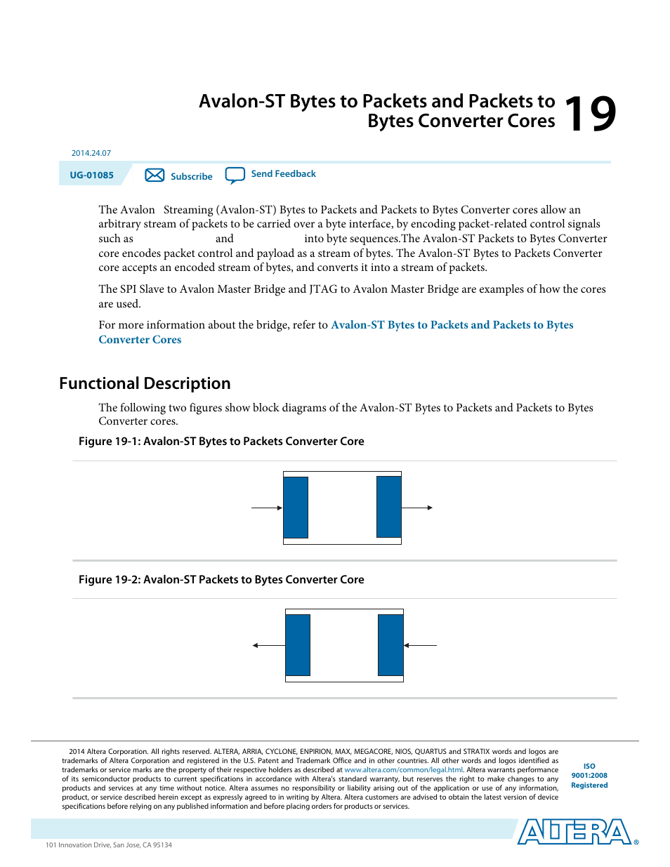 Functional description, Functional description -1, The avalon | Altera Embedded Peripherals IP User Manual | Page 185 / 336