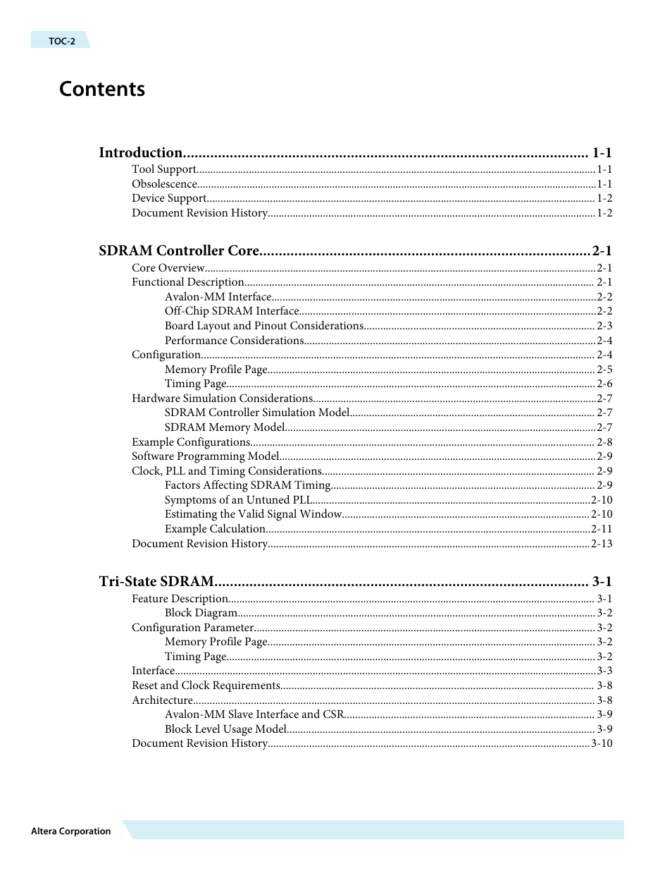 Altera Embedded Peripherals IP User Manual | Page 2 / 336