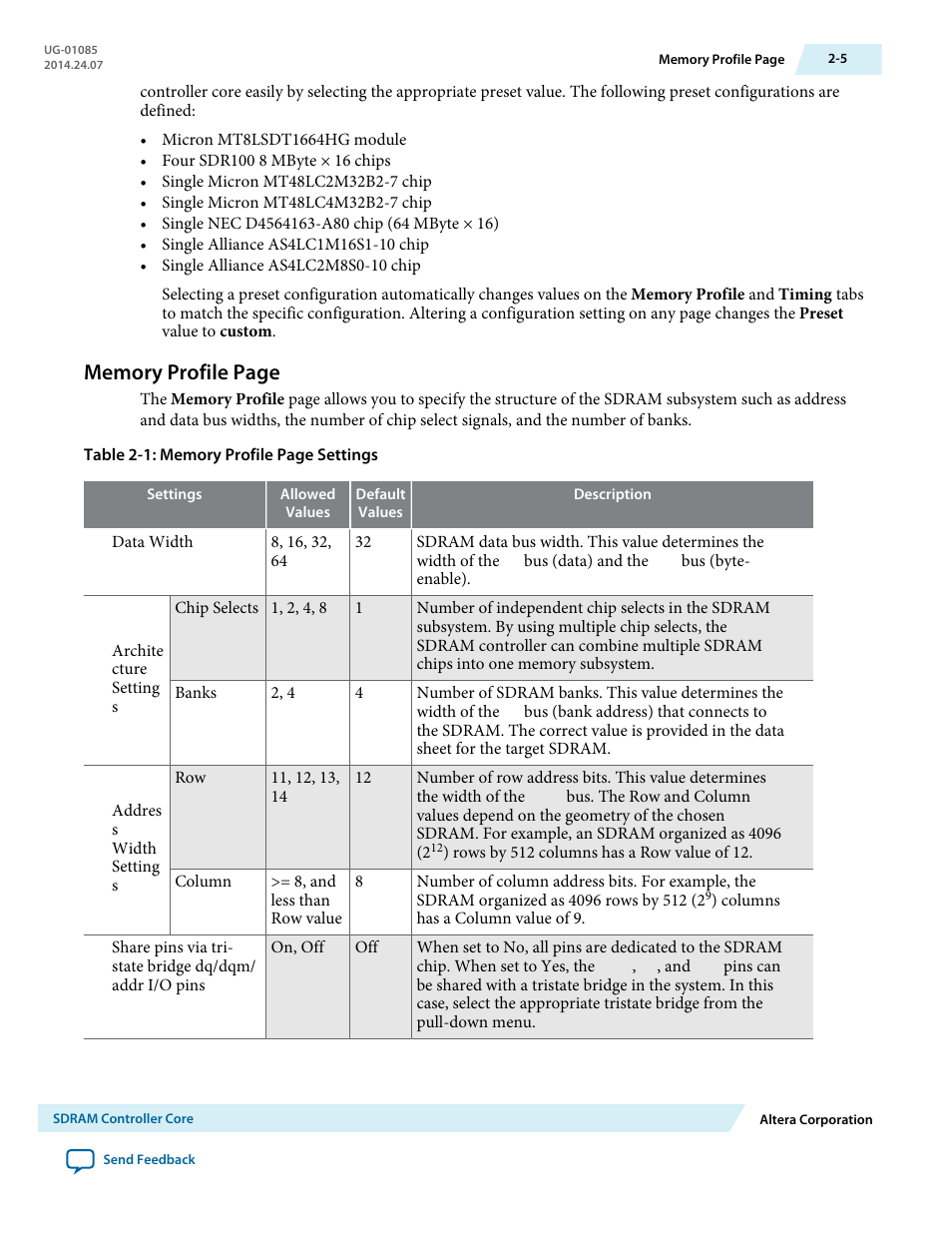 Altera Embedded Peripherals IP User Manual | Page 21 / 336