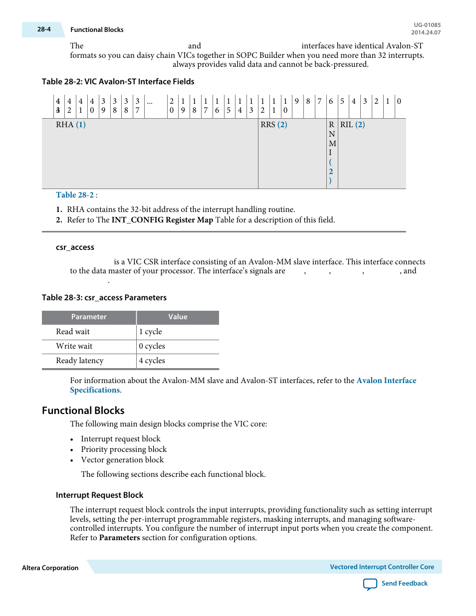 Functional blocks, Functional blocks -4 | Altera Embedded Peripherals IP User Manual | Page 273 / 336