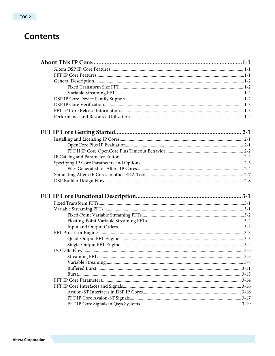 Altera FFT MegaCore Function User Manual | Page 2 / 50