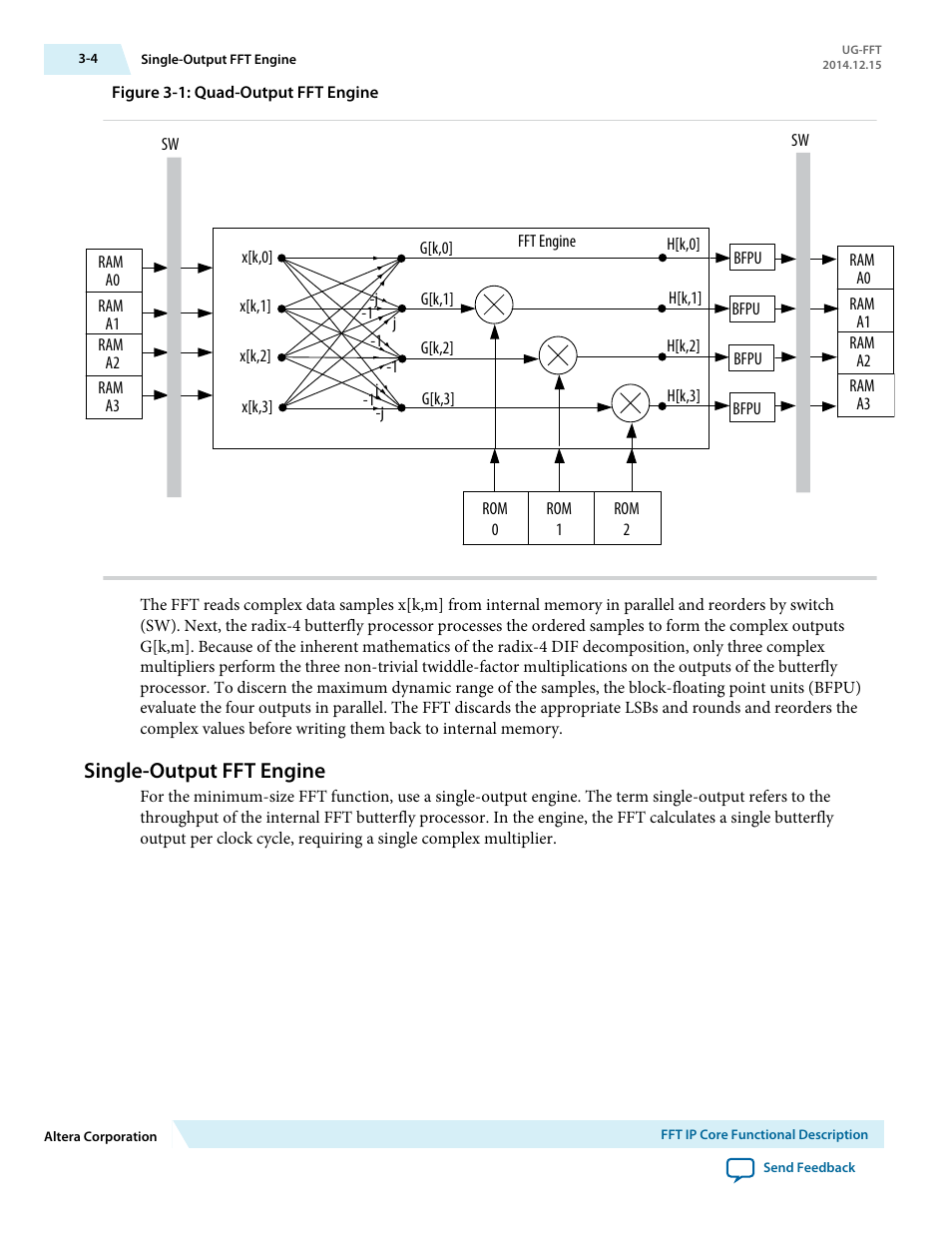 Single-output fft engine, Single-output fft engine -4 | Altera FFT MegaCore Function User Manual | Page 27 / 50