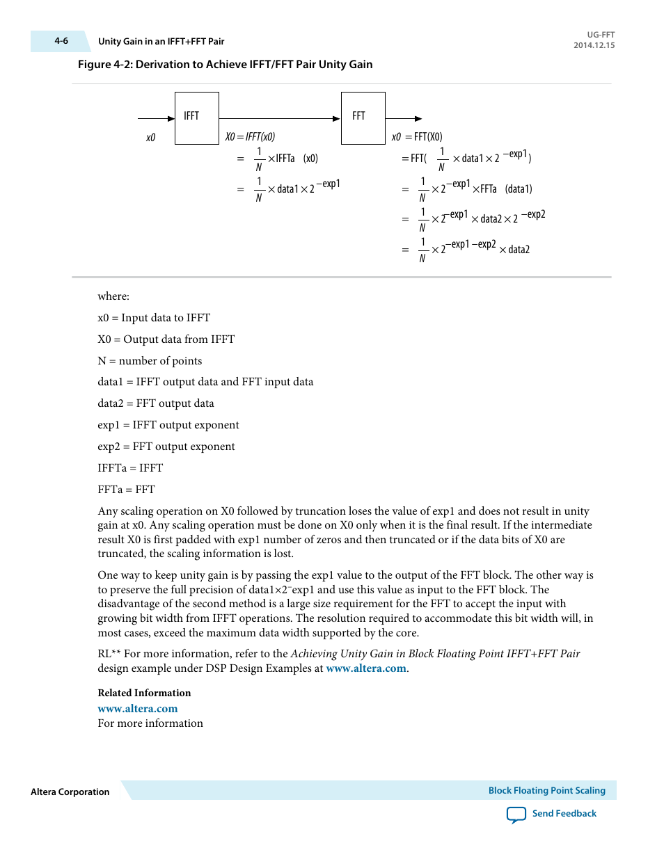 Altera FFT MegaCore Function User Manual | Page 48 / 50