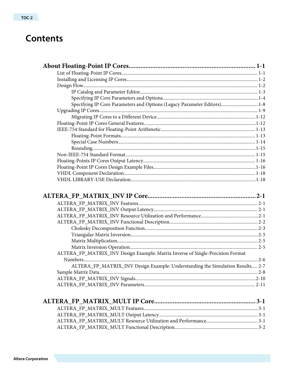 Altera Floating-Point User Manual | Page 2 / 157