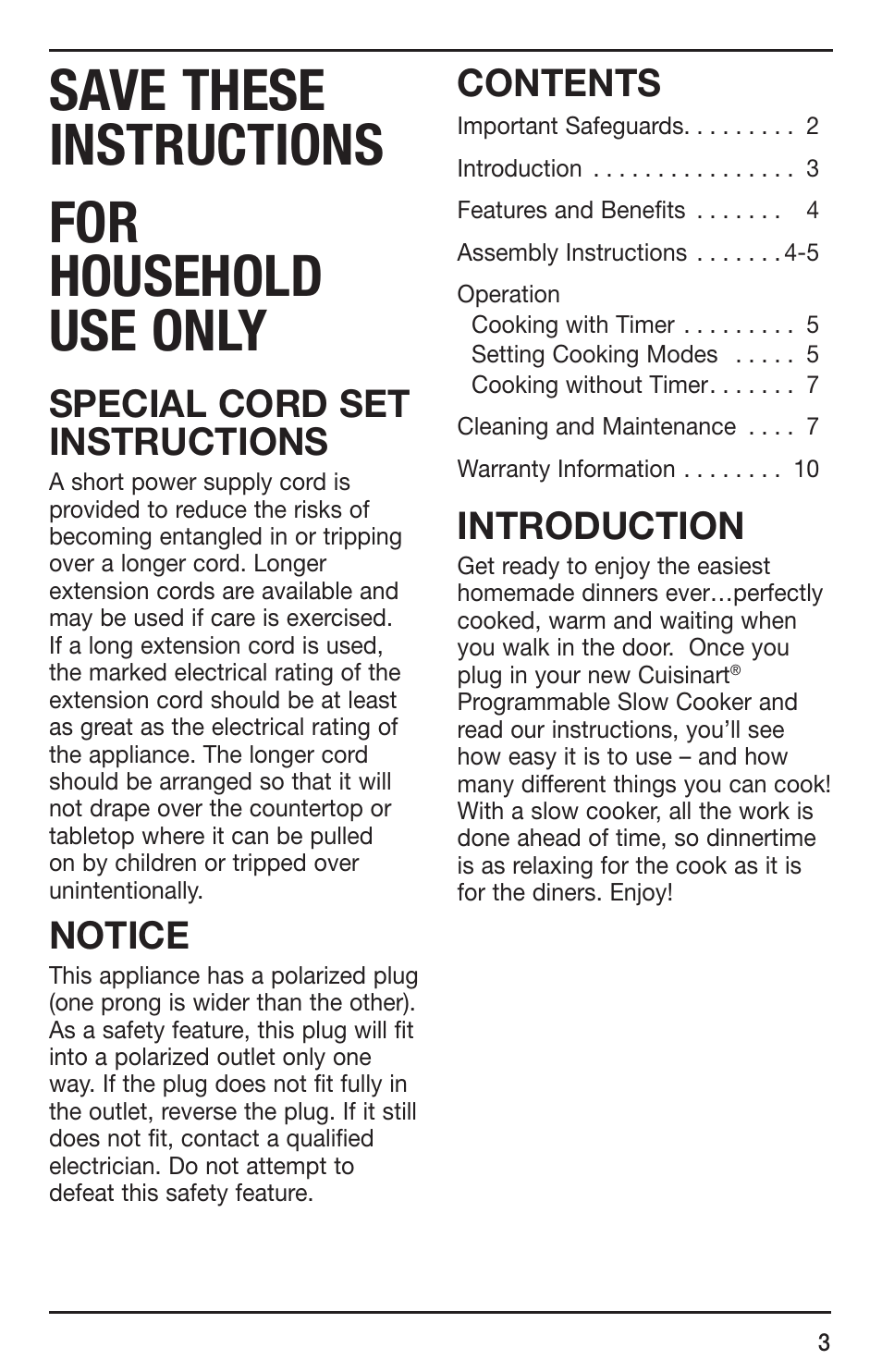 Cuisinart SC-400 User Manual | Page 3 / 13