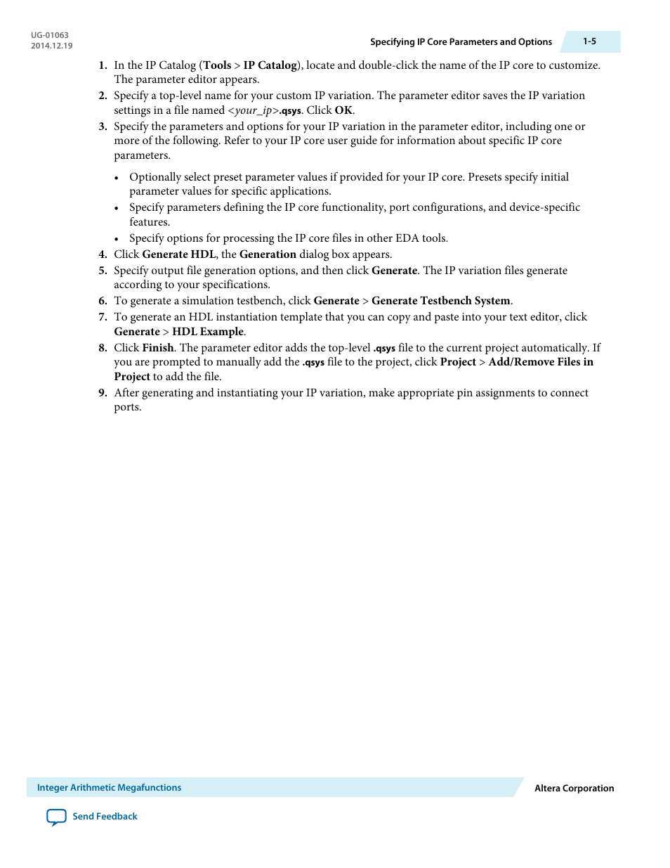 Altera Integer Arithmetic IP User Manual | Page 10 / 157