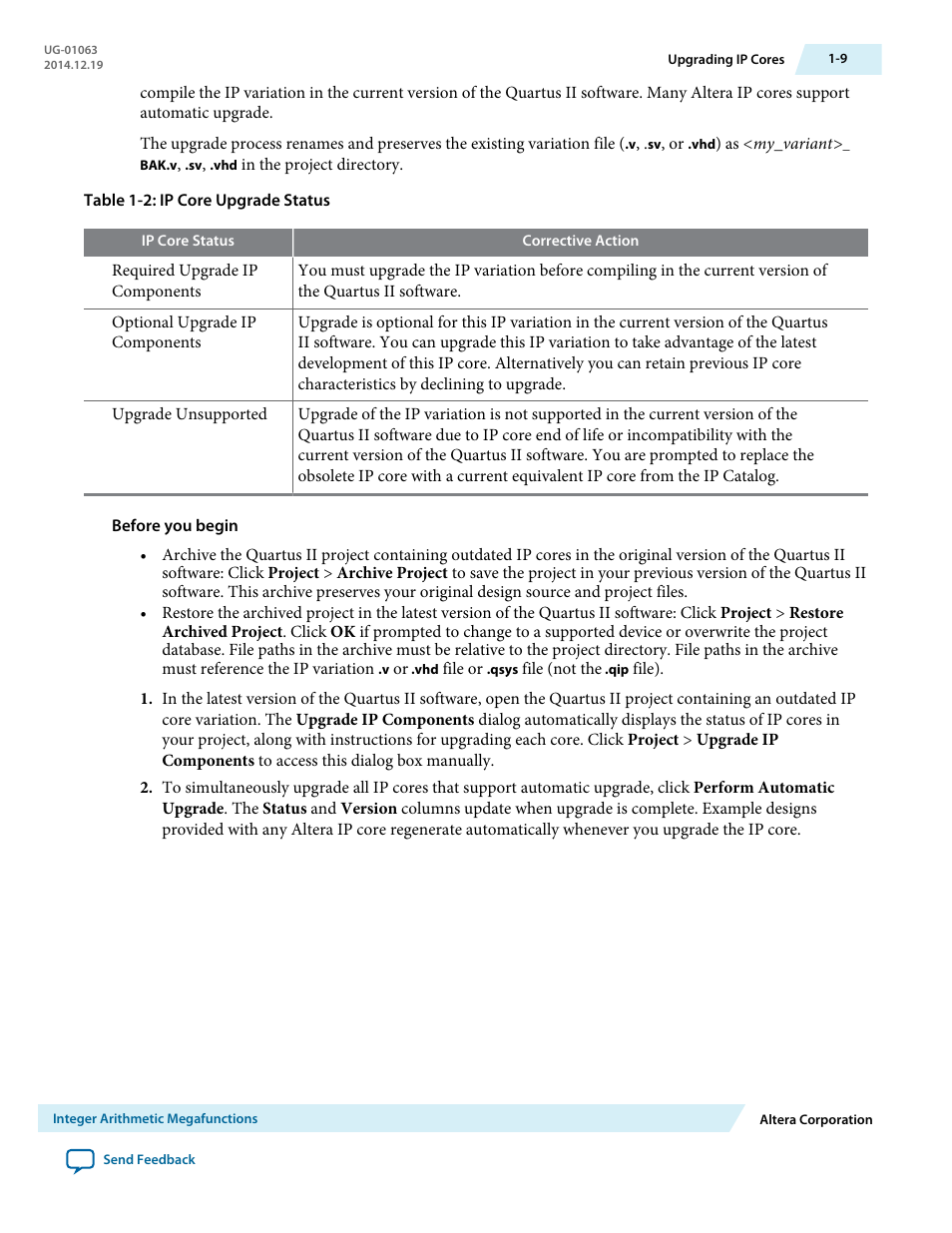 Altera Integer Arithmetic IP User Manual | Page 14 / 157