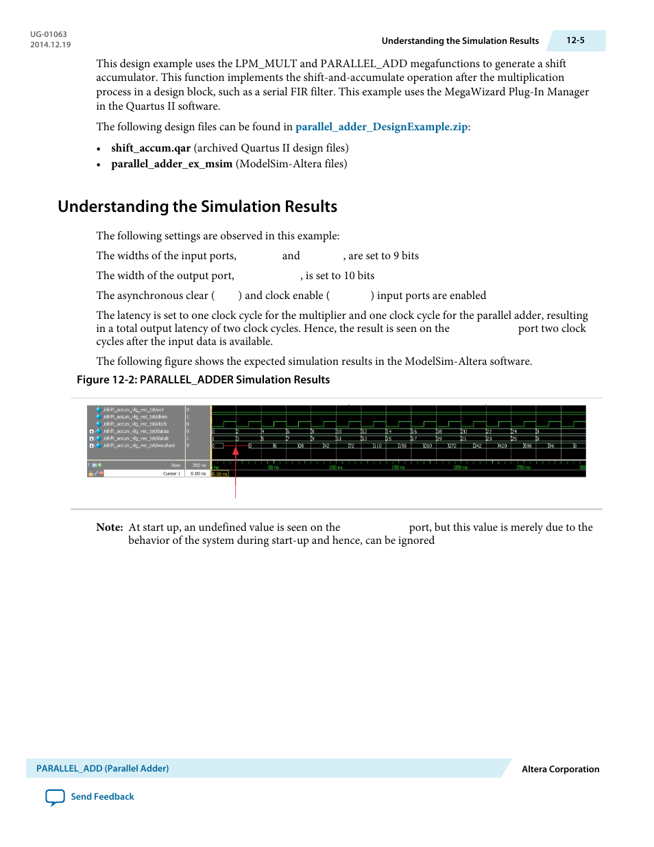 Understanding the simulation results, Understanding the simulation results -5 | Altera Integer Arithmetic IP User Manual | Page 155 / 157