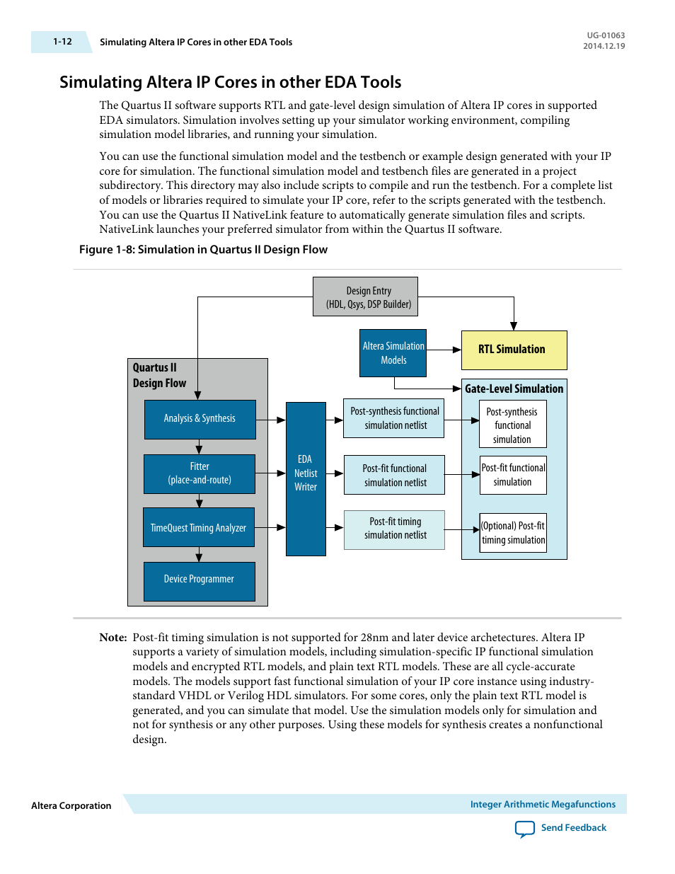 Simulating altera ip cores in other eda tools, Simulating altera ip cores in other eda tools -12 | Altera Integer Arithmetic IP User Manual | Page 17 / 157