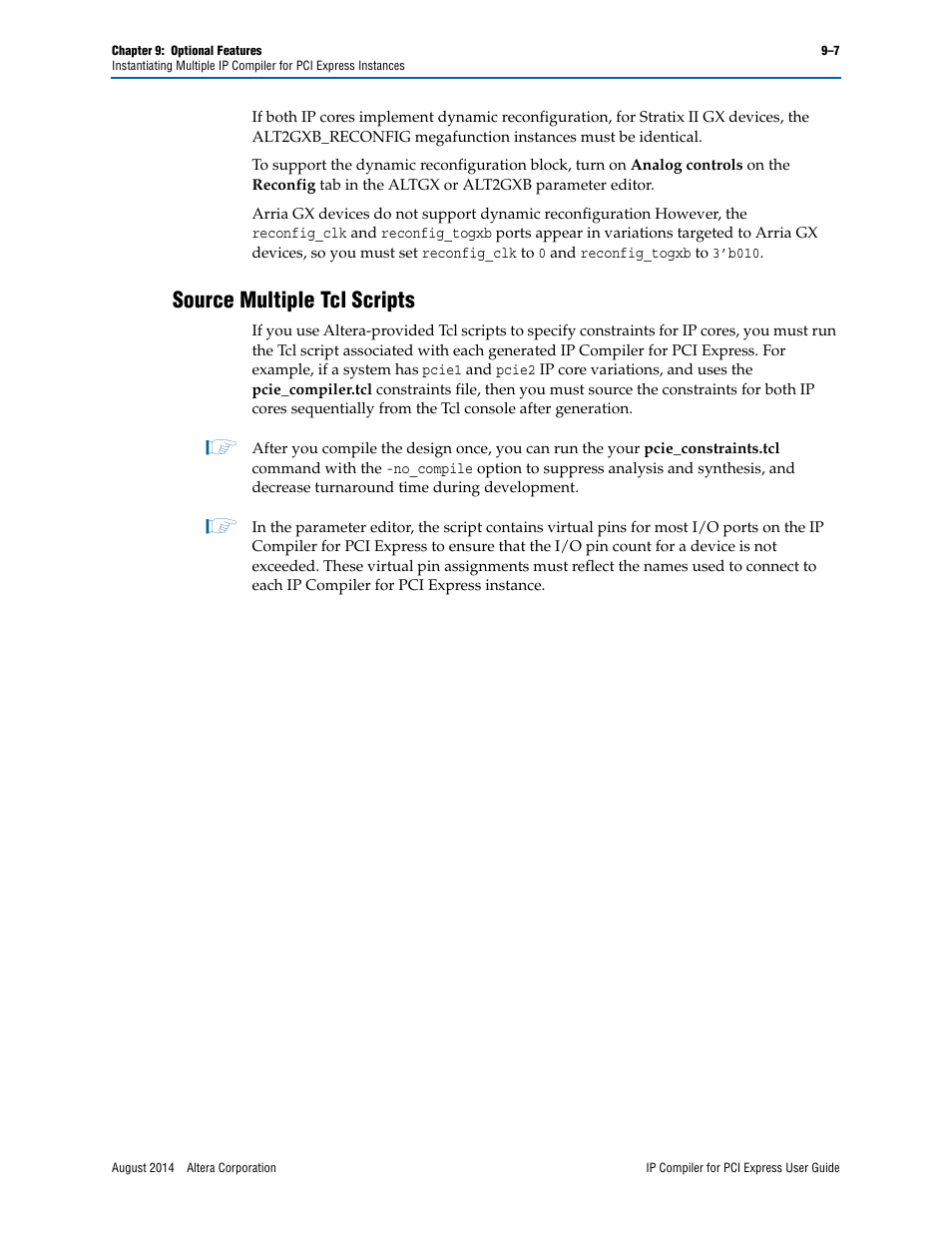 Source multiple tcl scripts | Altera IP Compiler for PCI Express User Manual | Page 189 / 372