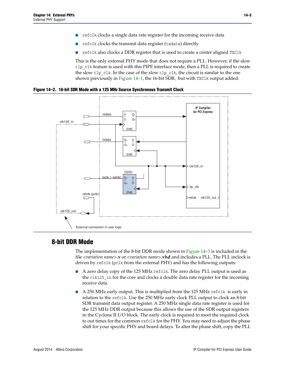 Bit ddr mode, N in, Figure 14–2 | Altera IP Compiler for PCI Express User Manual | Page 223 / 372