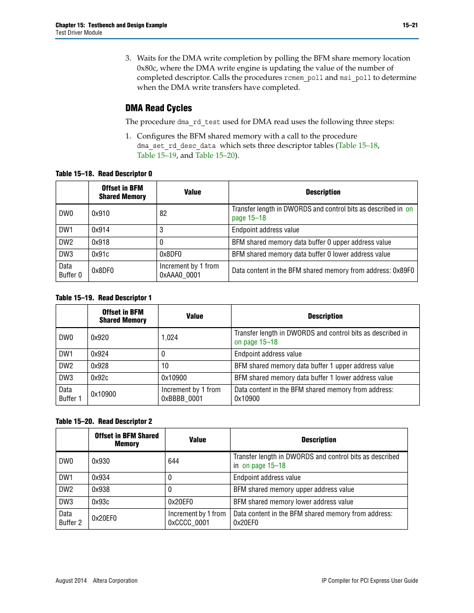 Dma read cycles | Altera IP Compiler for PCI Express User Manual | Page 253 / 372