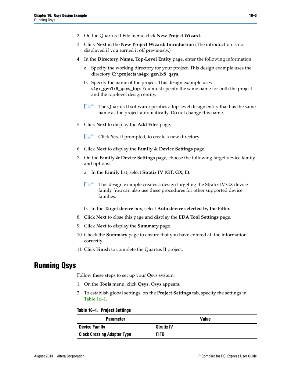 Running qsys | Altera IP Compiler for PCI Express User Manual | Page 291 / 372