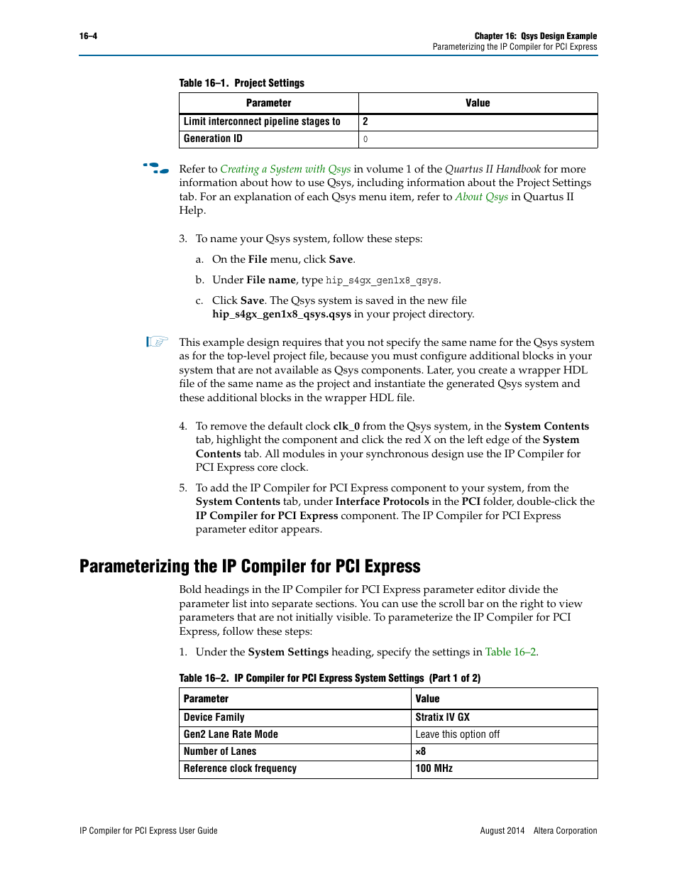 Parameterizing the ip compiler for pci express | Altera IP Compiler for PCI Express User Manual | Page 292 / 372