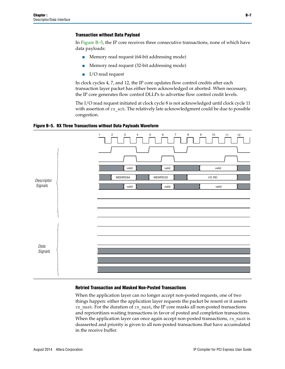 Transaction without data payload | Altera IP Compiler for PCI Express User Manual | Page 325 / 372