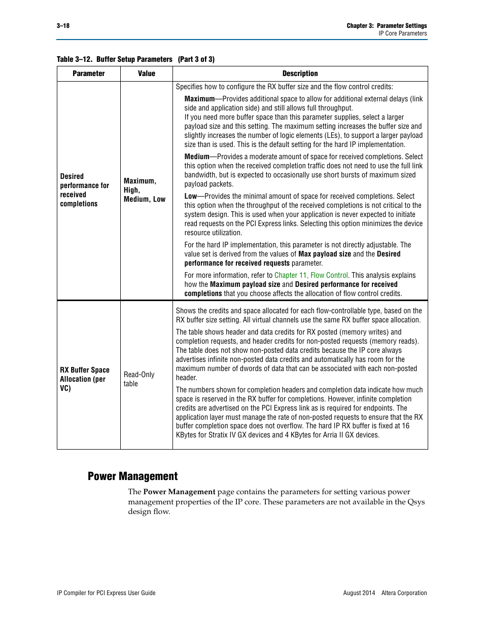 Power management | Altera IP Compiler for PCI Express User Manual | Page 54 / 372