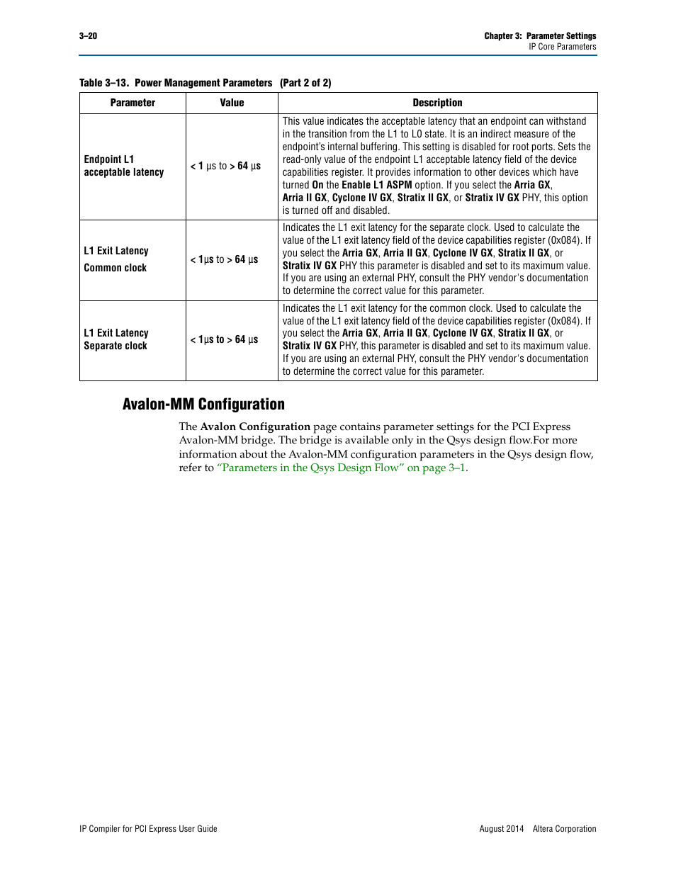 Avalon-mm configuration | Altera IP Compiler for PCI Express User Manual | Page 56 / 372