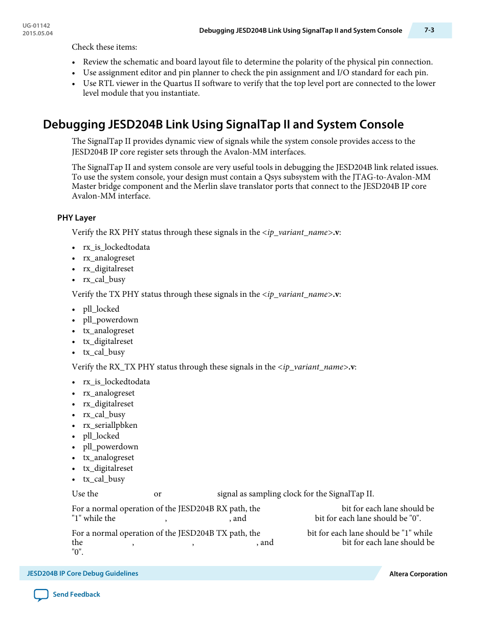 Altera JESD204B IP User Manual | Page 150 / 158