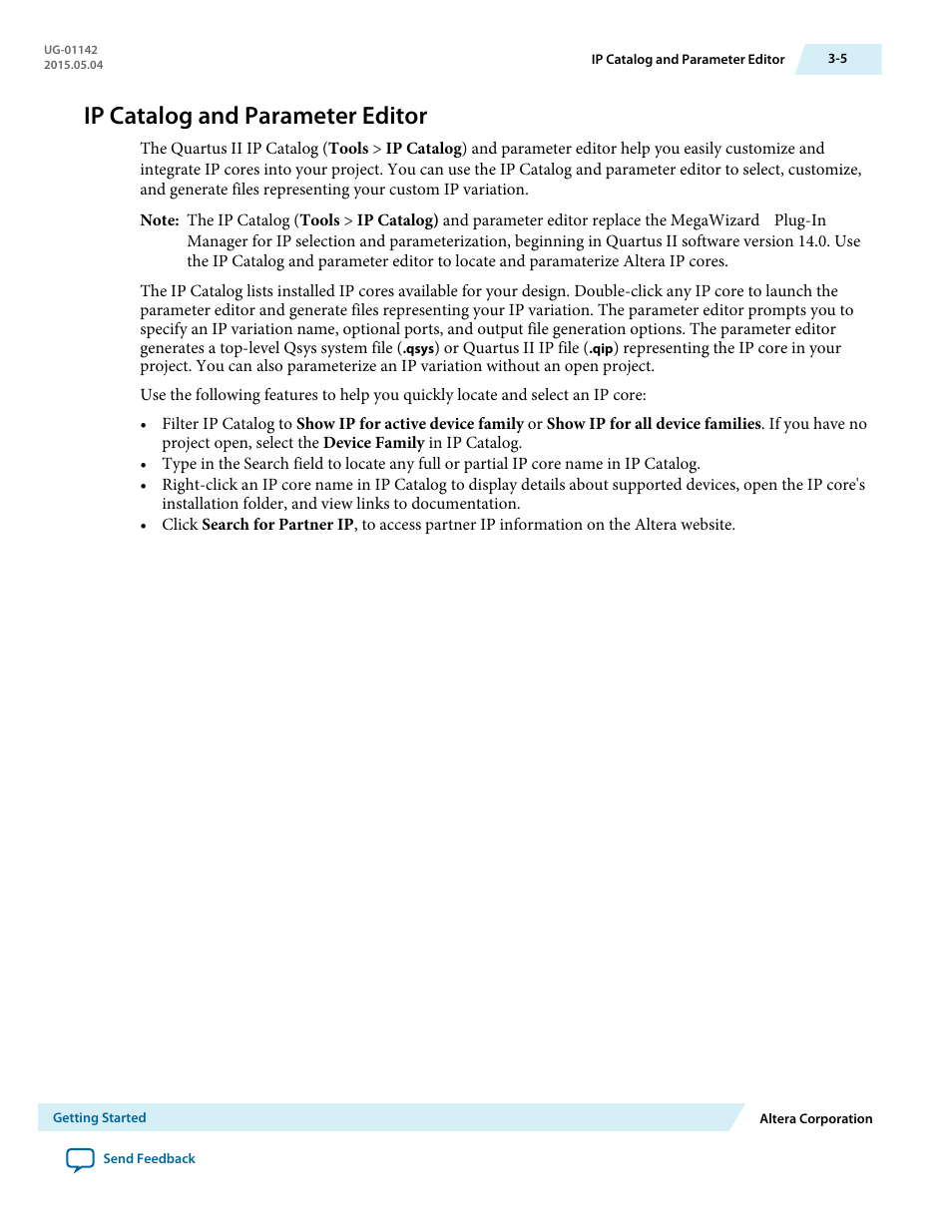 Ip catalog and parameter editor, Ip catalog and parameter editor -5 | Altera JESD204B IP User Manual | Page 19 / 158