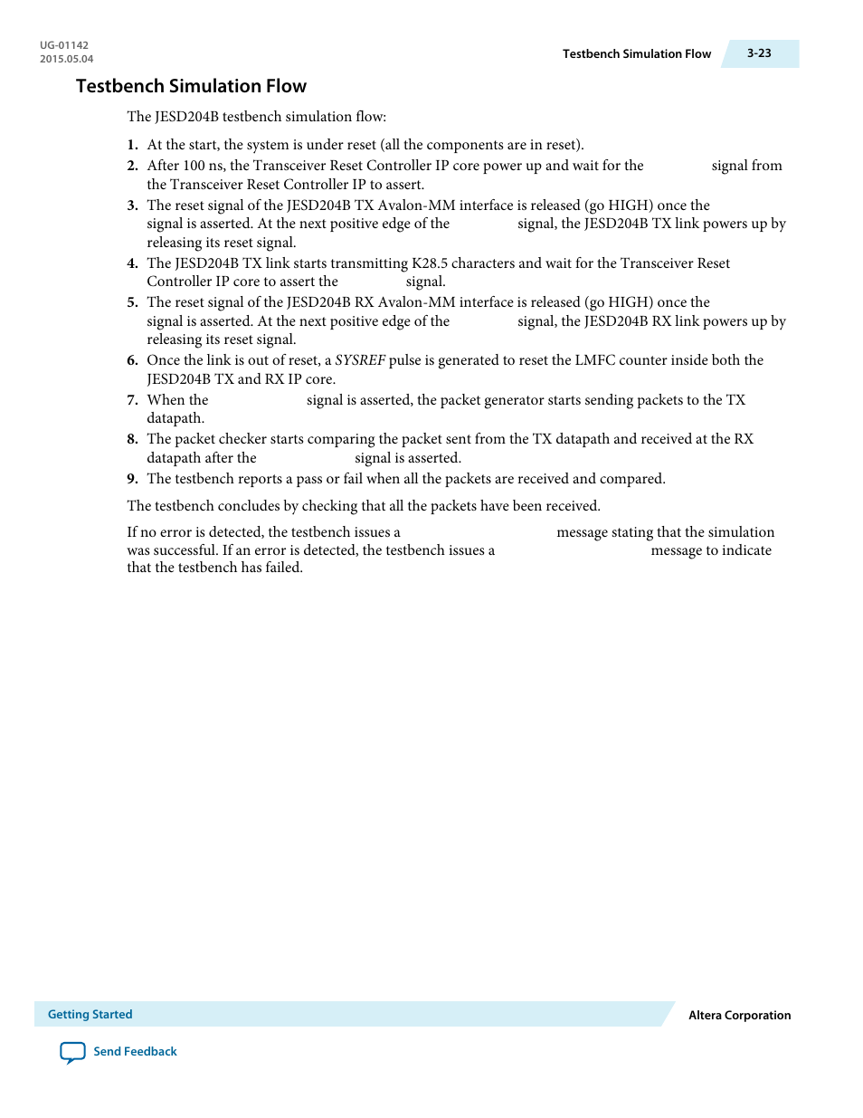Testbench simulation flow, Testbench simulation flow -23 | Altera JESD204B IP User Manual | Page 37 / 158