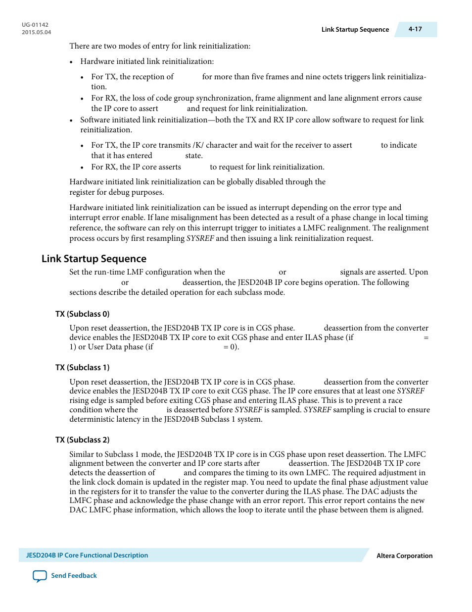 Link startup sequence, Link startup sequence -17 | Altera JESD204B IP User Manual | Page 54 / 158