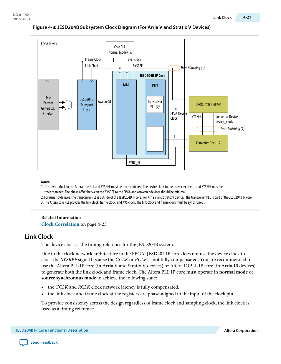 Link clock, Link clock -21 | Altera JESD204B IP User Manual | Page 58 / 158