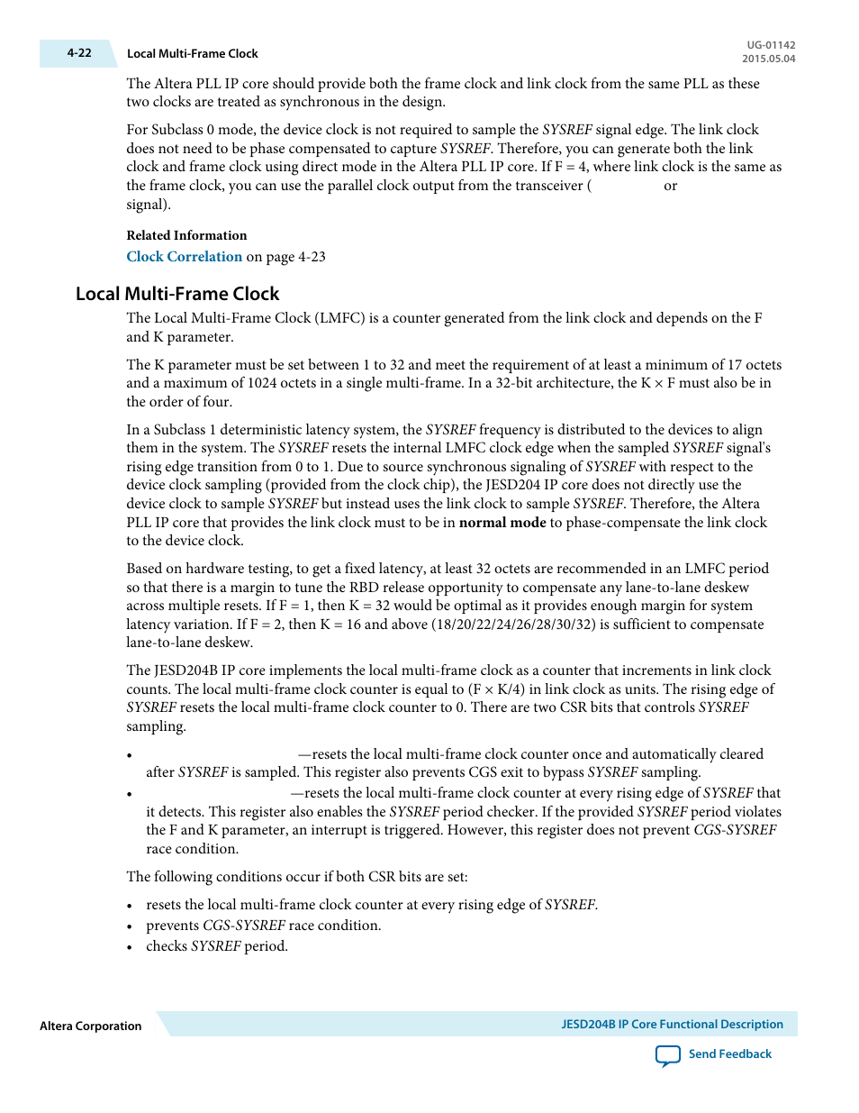 Local multi-frame clock, Local multi-frame clock -22 | Altera JESD204B IP User Manual | Page 59 / 158