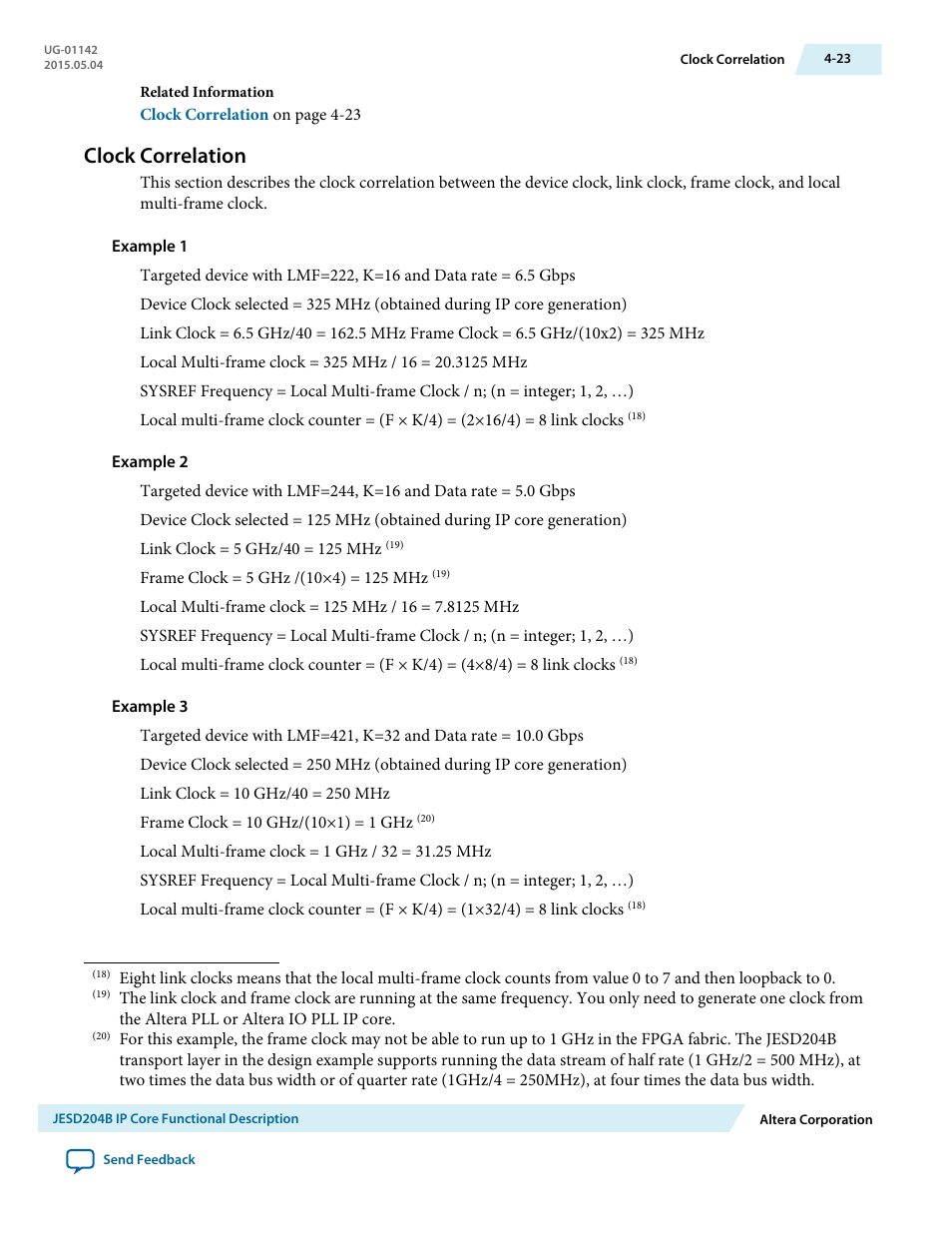 Clock correlation, Clock correlation -23 | Altera JESD204B IP User Manual | Page 60 / 158