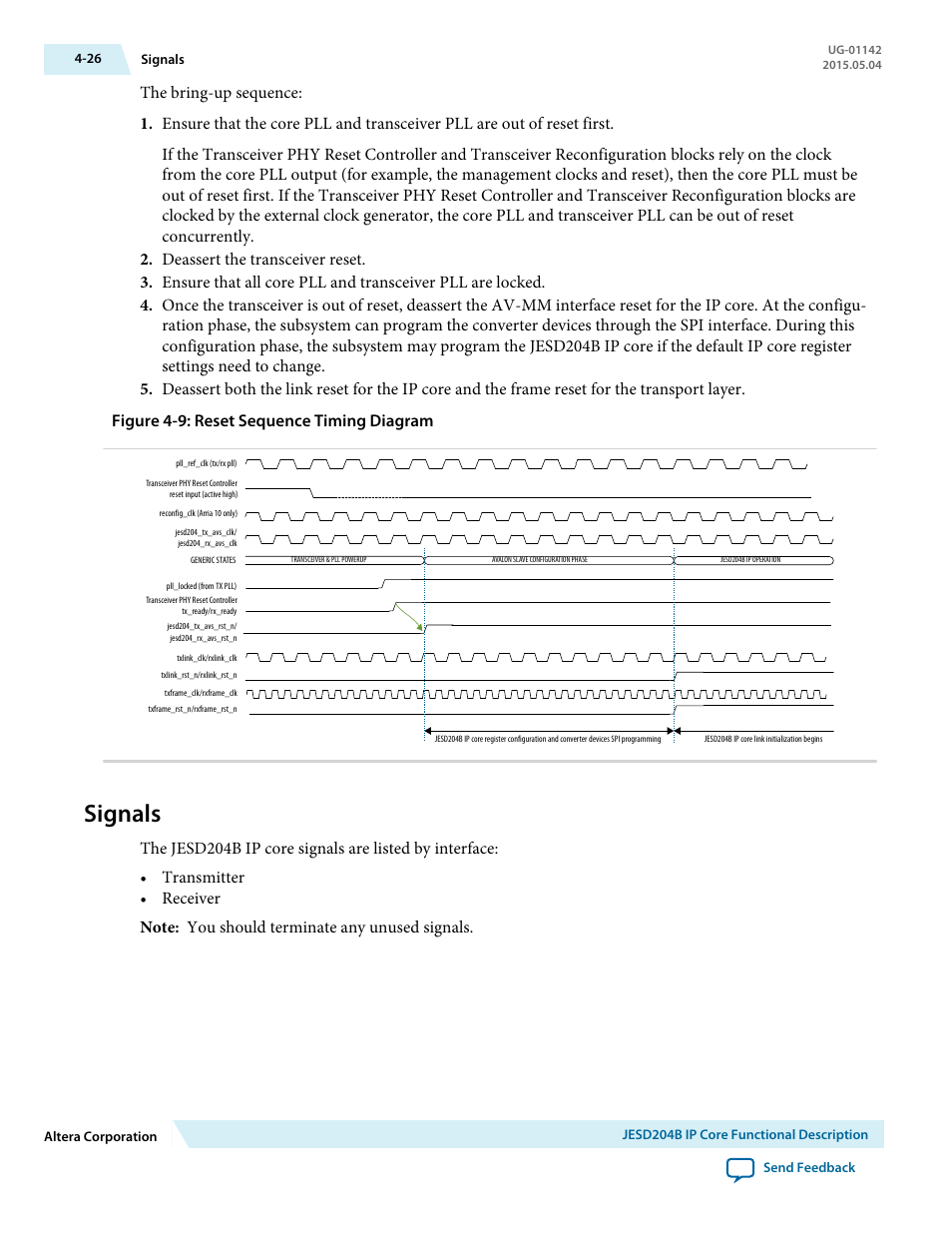 Signals, Signals -26 | Altera JESD204B IP User Manual | Page 63 / 158