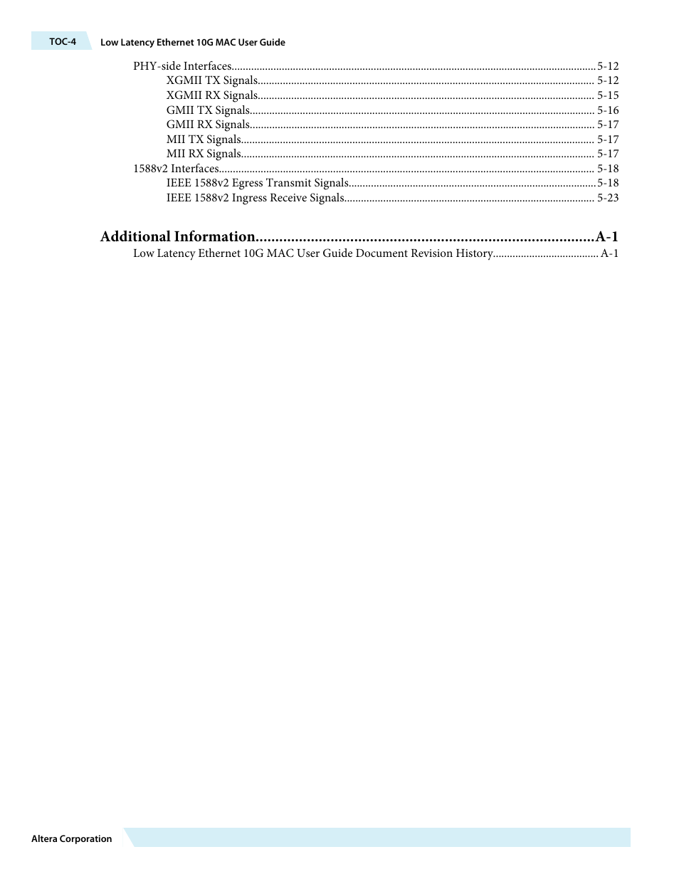 Altera Low Latency Ethernet 10G MAC User Manual | Page 4 / 109