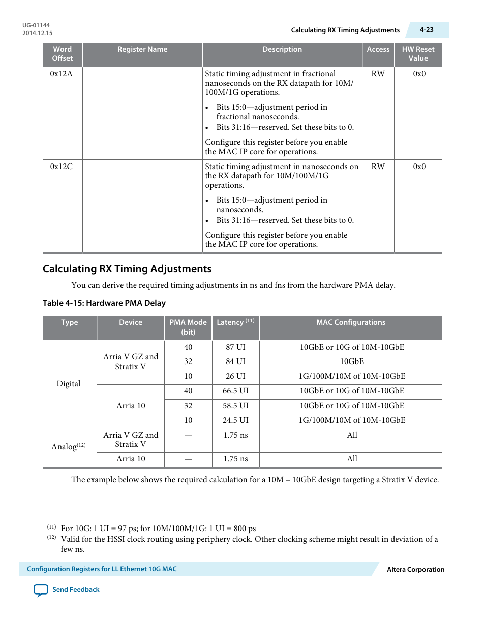 Calculating rx timing adjustments, Calculating rx timing adjustments -23 | Altera Low Latency Ethernet 10G MAC User Manual | Page 75 / 109