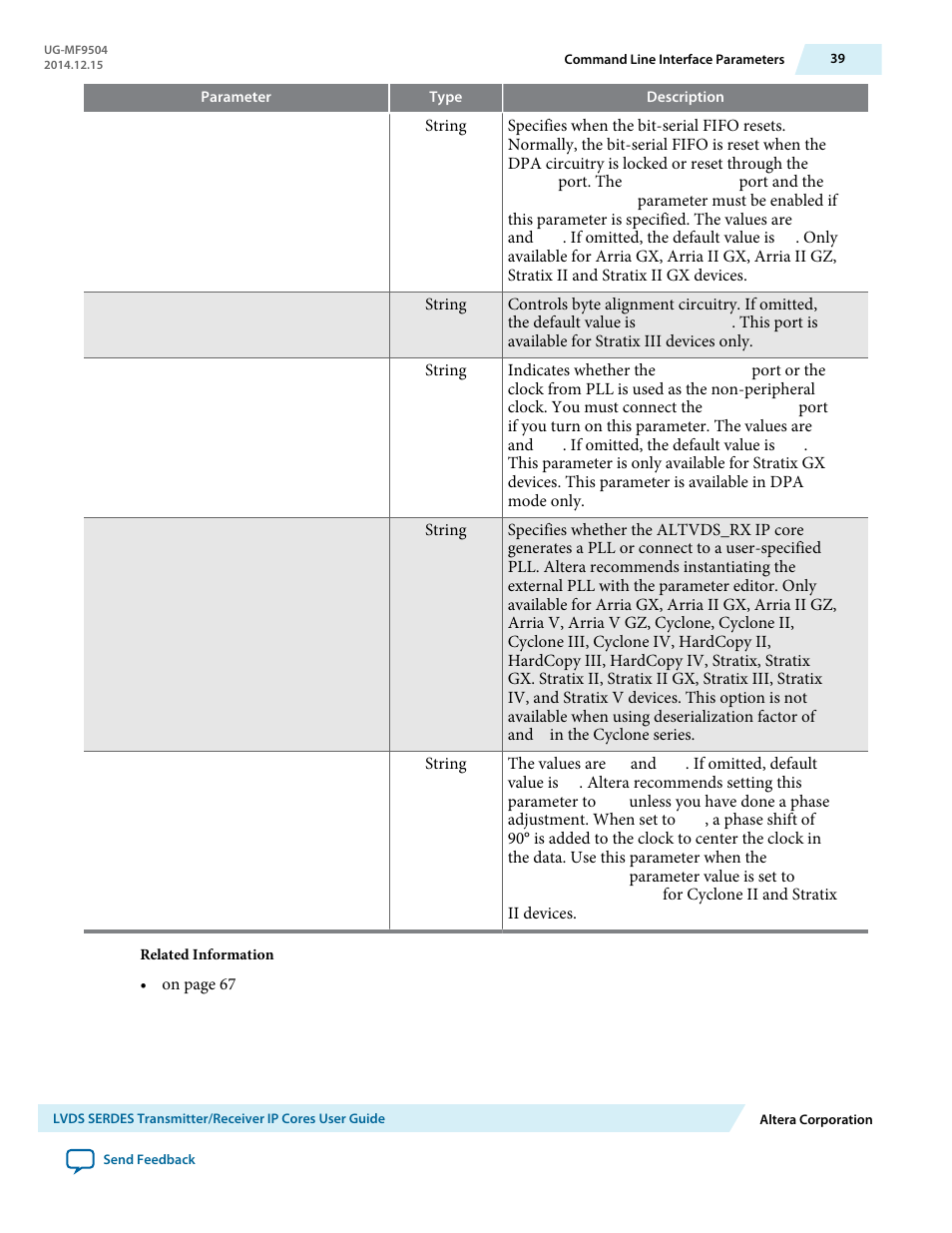 Altera LVDS SERDES Transmitter / Receiver User Manual | Page 39 / 72
