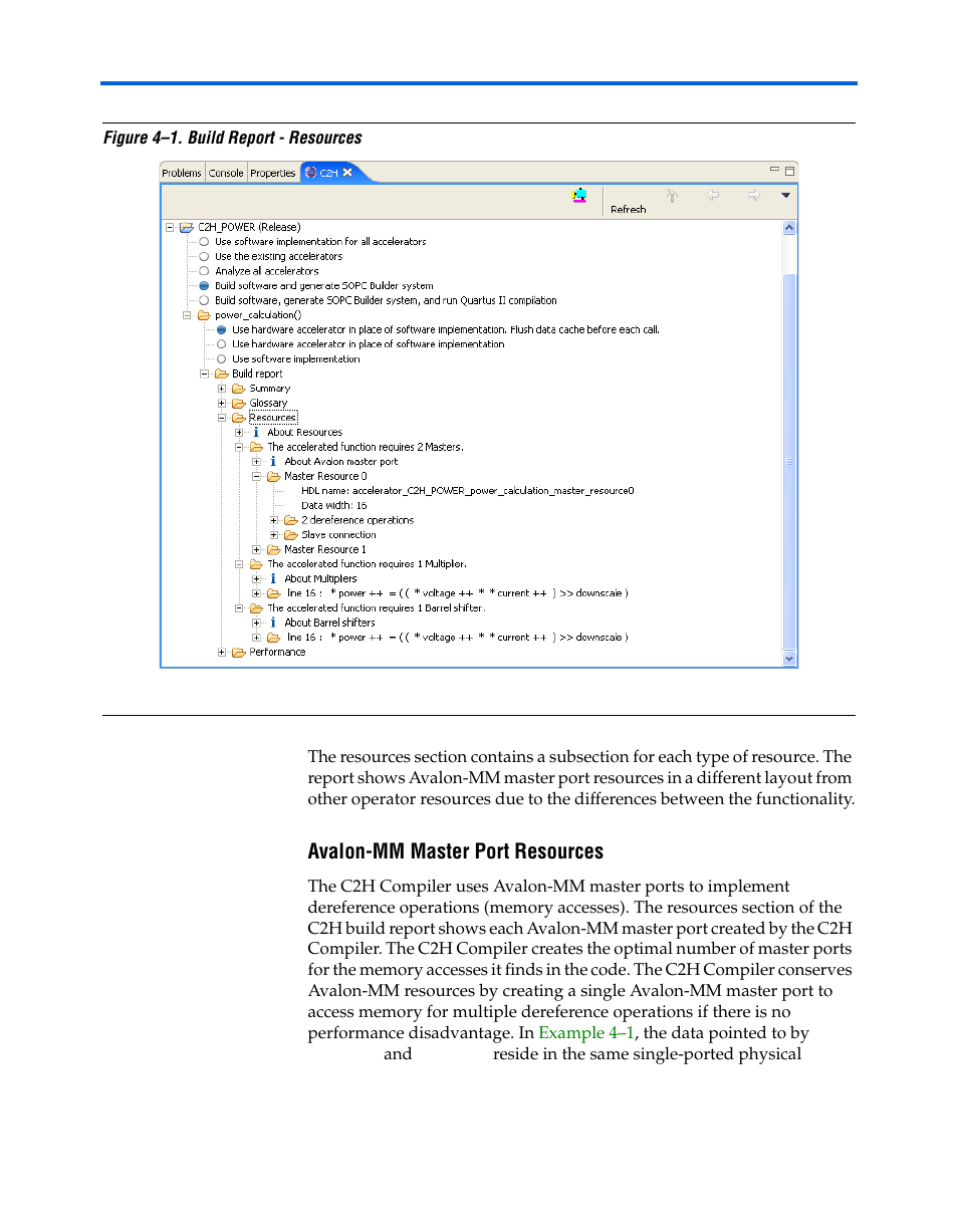 Avalon-mm master port resources, Figure 4–1 | Altera Nios II C2H Compiler User Manual | Page 100 / 138