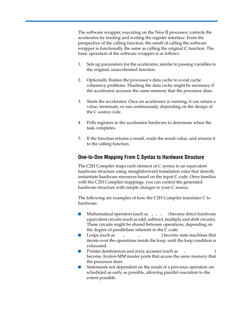 Altera Nios II C2H Compiler User Manual | Page 17 / 138