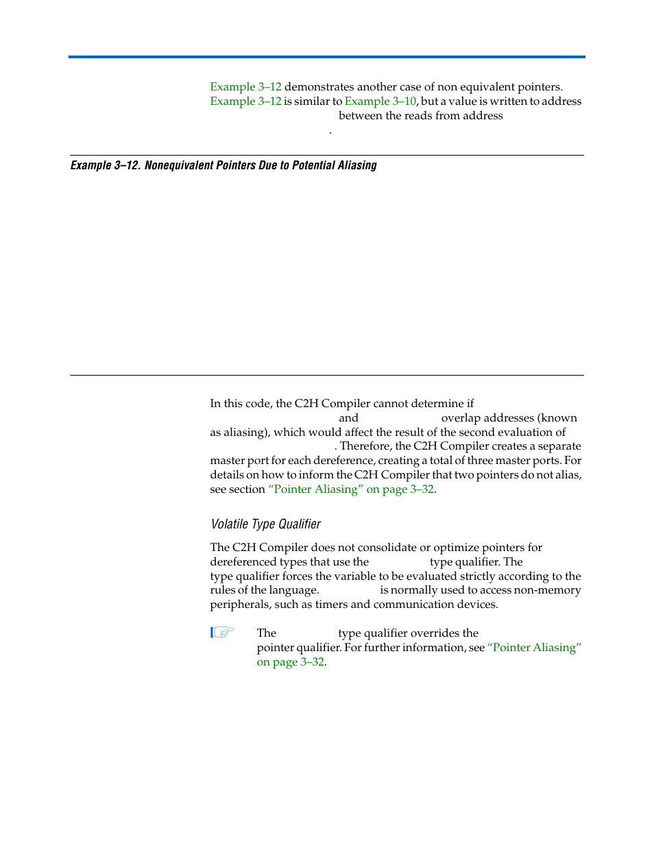 Volatile type qualifier | Altera Nios II C2H Compiler User Manual | Page 59 / 138